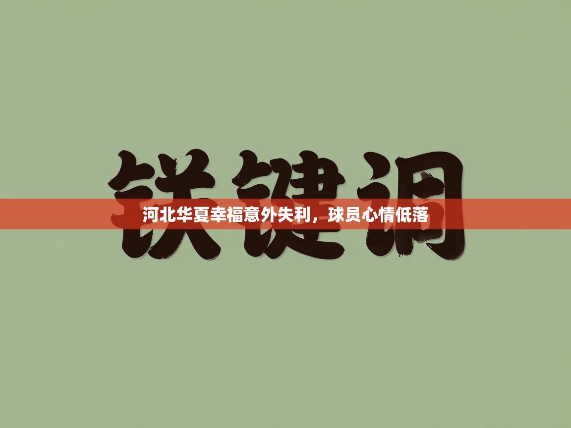 河北华夏幸福意外失利，球员心情低落  第2张